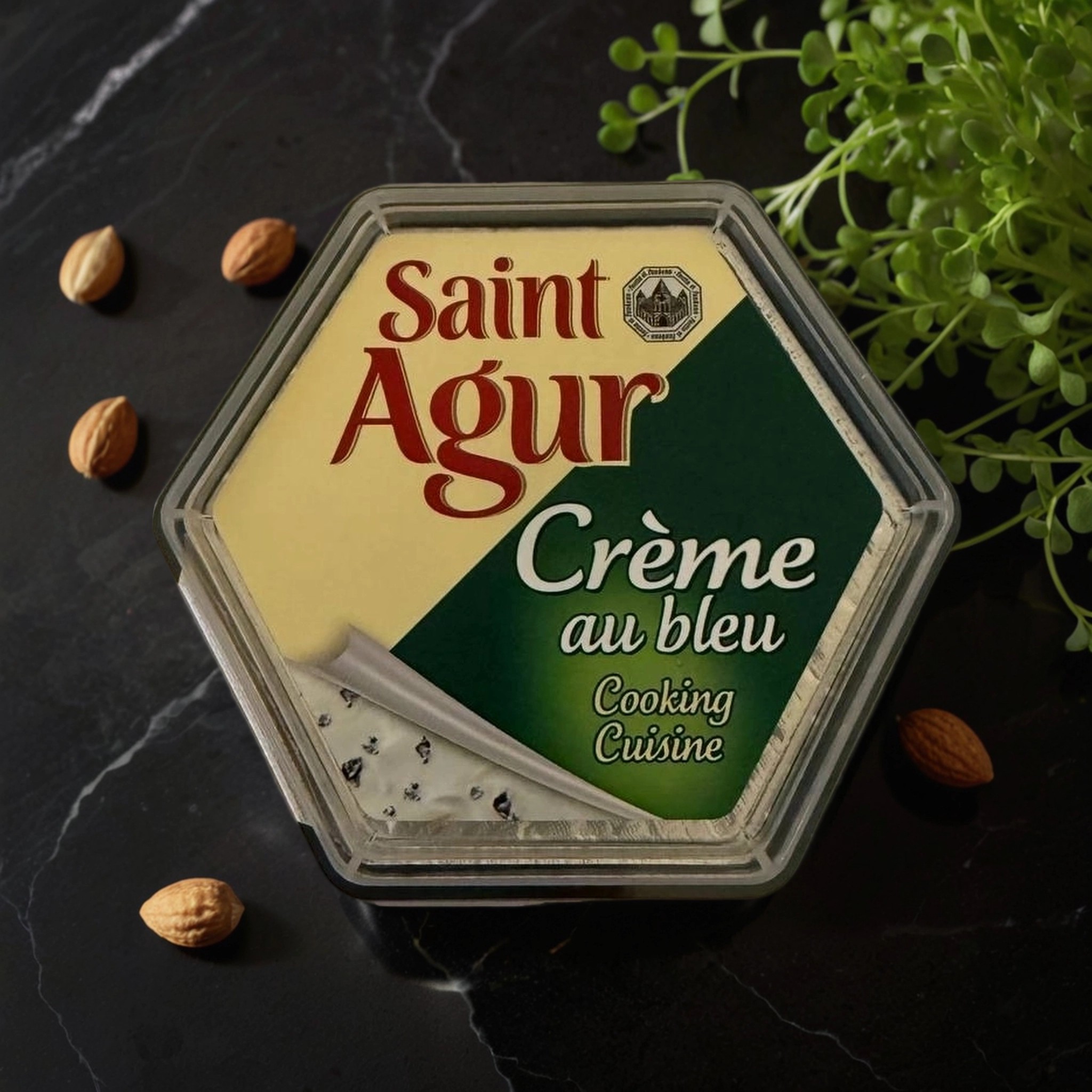 Мягкий сыр(крем-сыр) с голубой плесенью Сент Агюр (Saint Agur Creme),150 гр