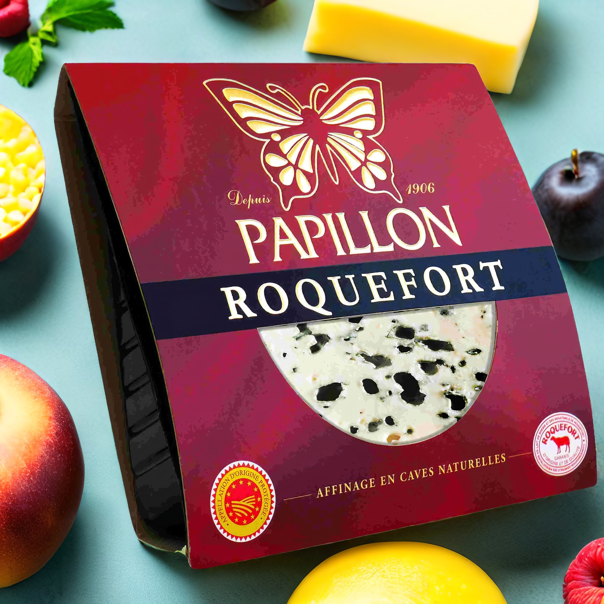Мягкий сыр с плесенью Рокфор, Papillon, 100 гр