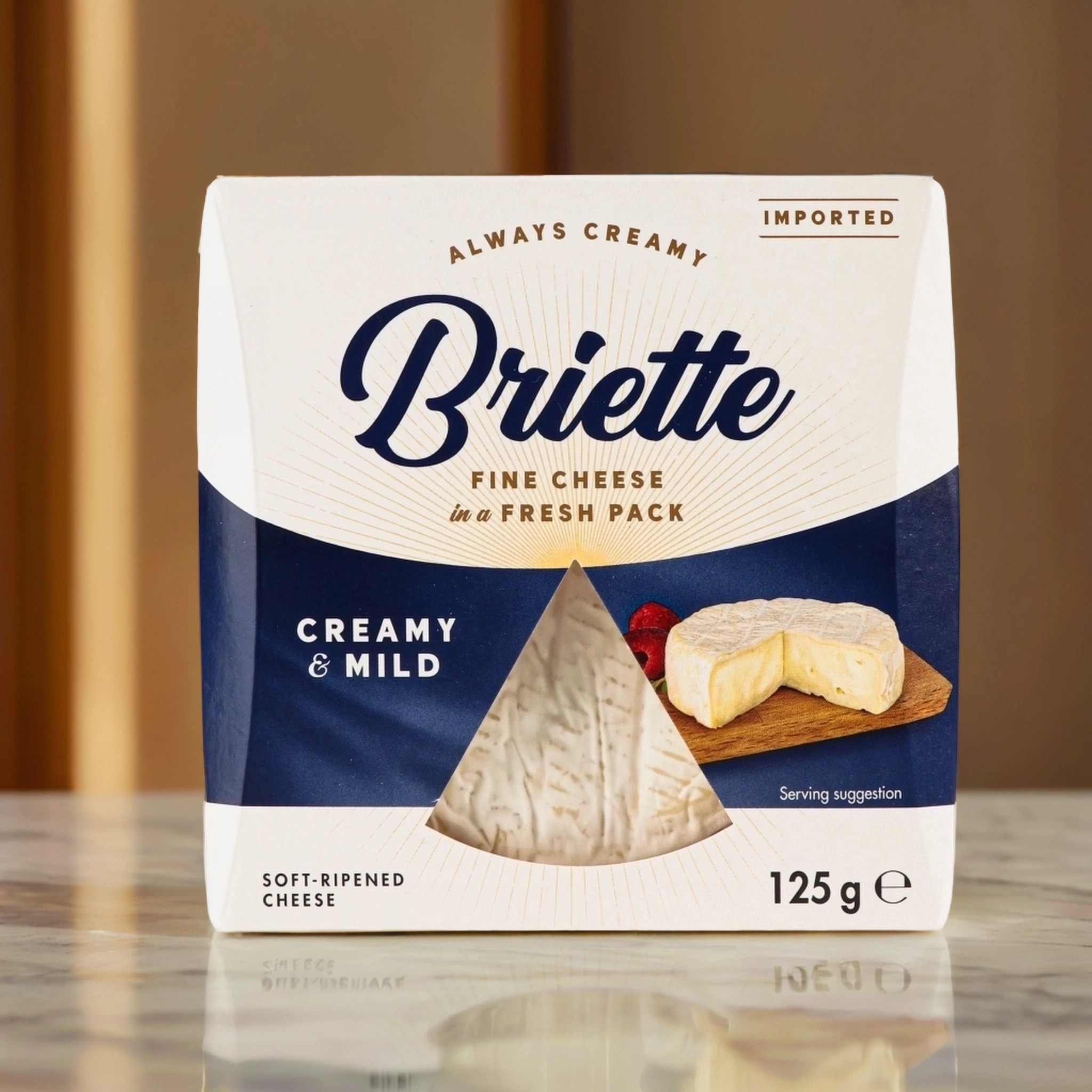 Бри Бриетт "Синий",  Briette "Creamy Mild"  Kaserei Champignon, 125 гр.